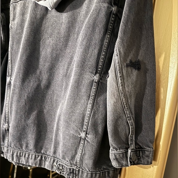 Free People Oversized Hooded Denim Jacket - Picture 14 of 14
